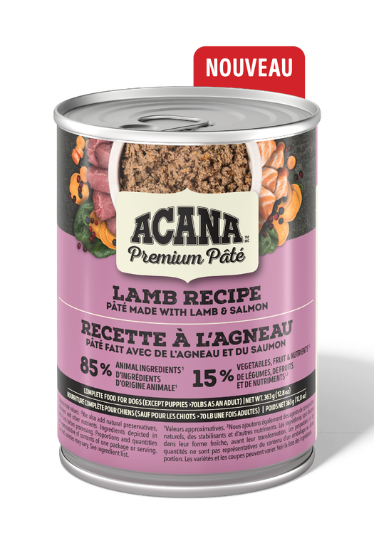 ACANA PREMIUM PÂTÉ™, Recette à l'agneau